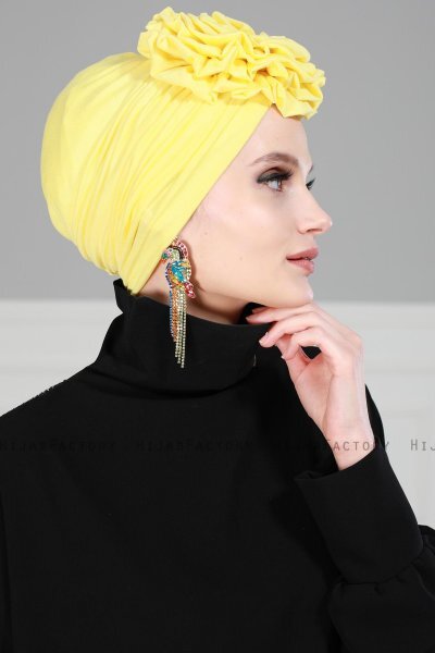 Kerstin - Yellow Cotton Turban - Ayse Turban