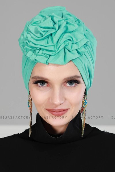 Kerstin - Turquoise Cotton Turban - Ayse Turban