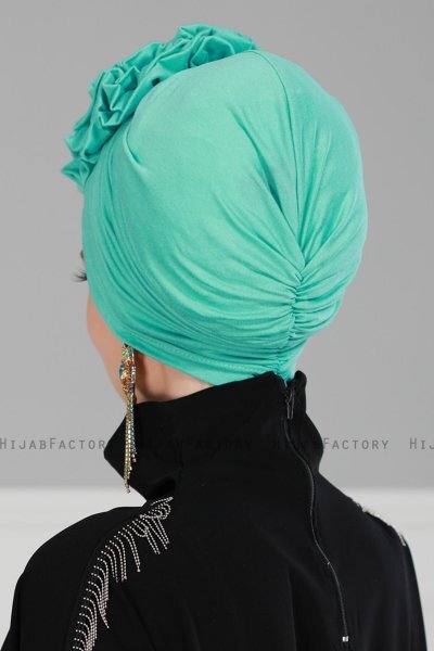 Kerstin - Turquoise Cotton Turban - Ayse Turban
