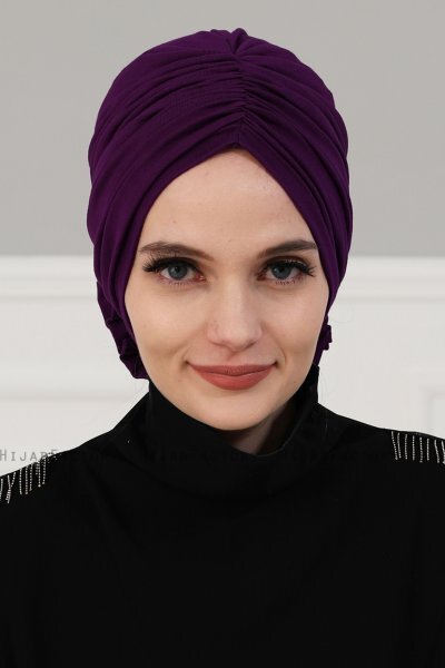 Kerstin - Purple Cotton Turban - Ayse Turban
