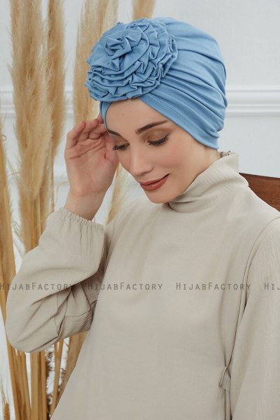 Kerstin - Sky Blue Cotton Turban