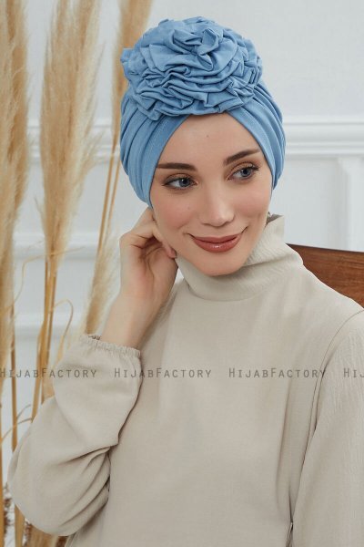 Kerstin - Sky Blue Cotton Turban