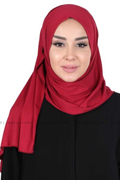 Sigrid - Bordeaux Cotton Hijab - Ayse Turban