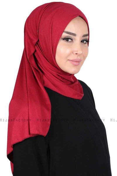 Sigrid - Bordeaux Cotton Hijab - Ayse Turban