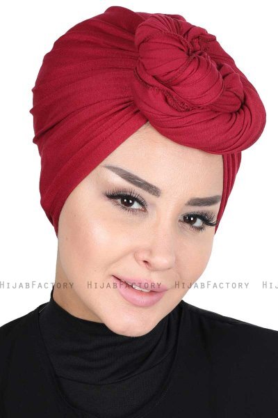 Sigrid - Bordeaux Cotton Hijab - Ayse Turban