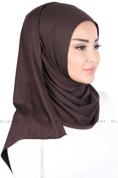 Sigrid - Brown Cotton Hijab - Ayse Turban