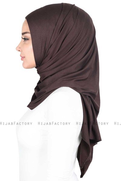 Sigrid - Brown Cotton Hijab - Ayse Turban