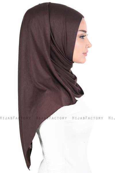 Sigrid - Brown Cotton Hijab - Ayse Turban