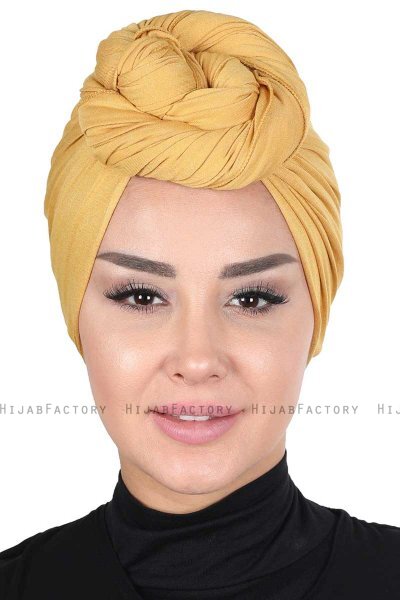 Sigrid - Mustard Cotton Hijab - Ayse Turban