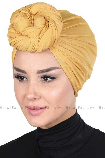 Sigrid - Mustard Cotton Hijab - Ayse Turban