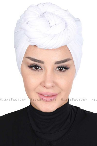 Sigrid - White Cotton Hijab - Ayse Turban