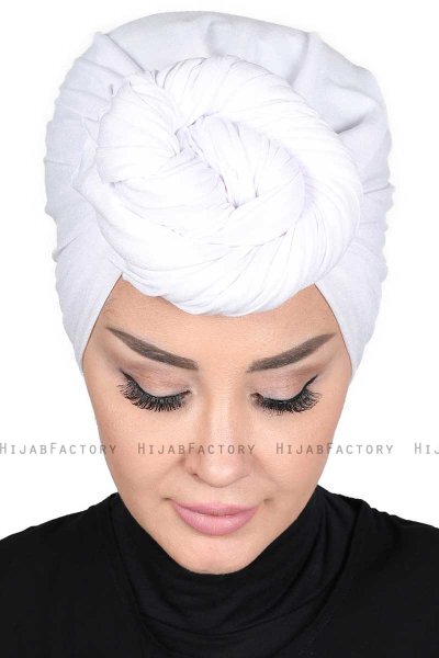 Sigrid - White Cotton Hijab - Ayse Turban