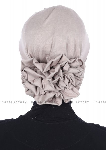Monica - Taupe Cotton Turban - Ayse Turban