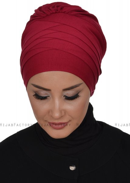 Monica - Bordeaux Cotton Turban - Ayse Turban