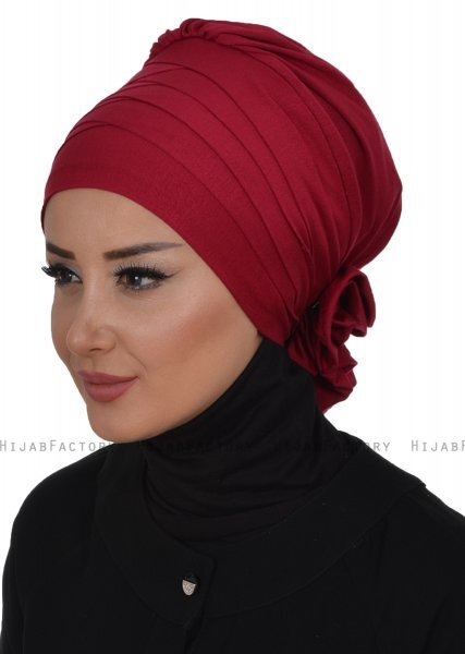 Monica - Bordeaux Cotton Turban - Ayse Turban