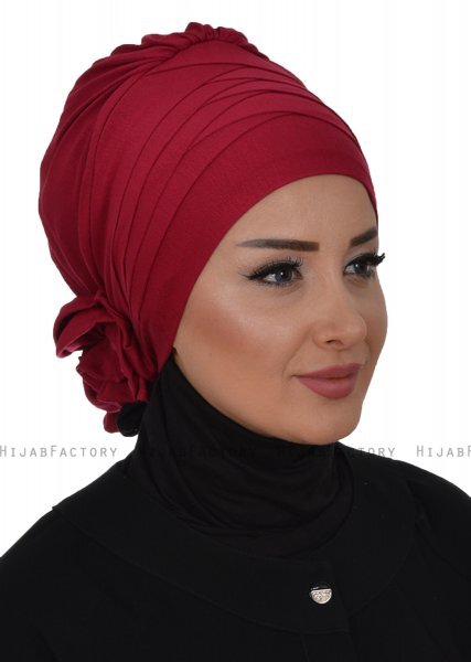 Monica - Bordeaux Cotton Turban - Ayse Turban