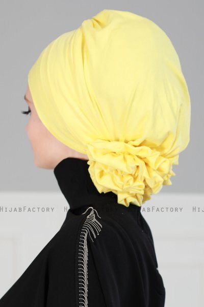 Monica - Yellow Cotton Turban - Ayse Turban