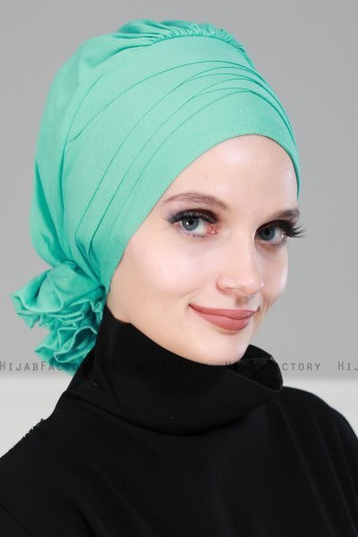 Monica - Turquoise Cotton Turban - Ayse Turban