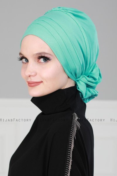 Monica - Turquoise Cotton Turban - Ayse Turban