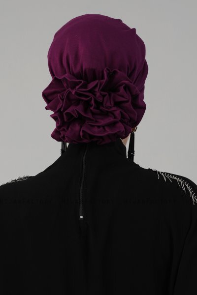 Monica - Purple Cotton Turban - Ayse Turban