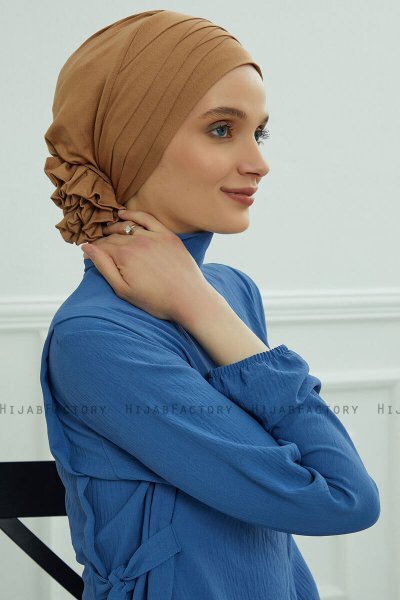 Monica - Light Brown Cotton Turban