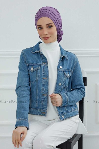 Monica - Violet Cotton Turban