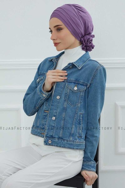 Monica - Violet Cotton Turban