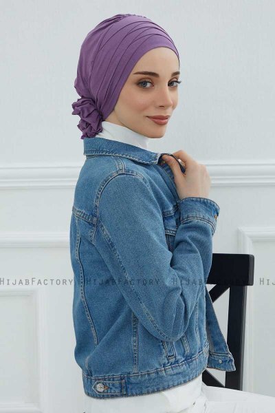 Monica - Violet Cotton Turban
