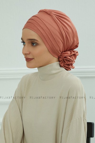 Monica - Salmon Cotton Turban