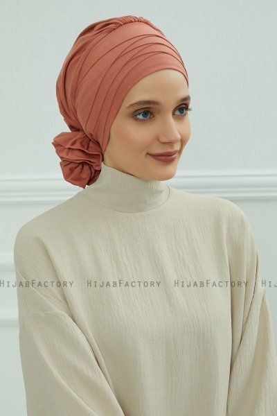 Monica - Salmon Cotton Turban