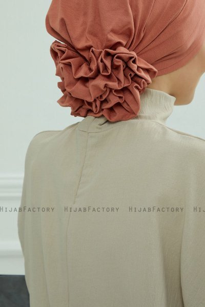 Monica - Salmon Cotton Turban