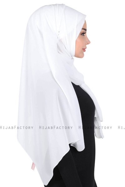 Joline - White Premium Chiffon Hijab