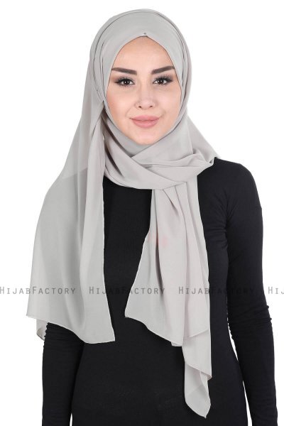 Joline - Taupe Premium Chiffon Hijab