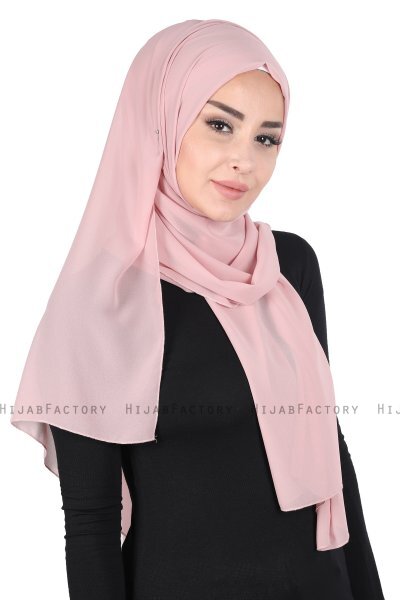 Joline - Dusty Pink Premium Chiffon Hijab