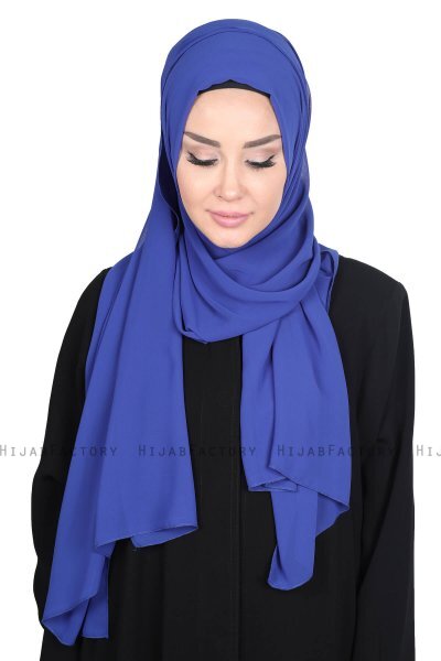Joline - Blue Premium Chiffon Hijab