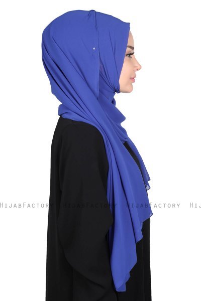Joline - Blue Premium Chiffon Hijab