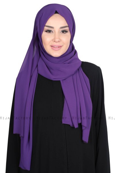 Joline - Purple Premium Chiffon Hijab