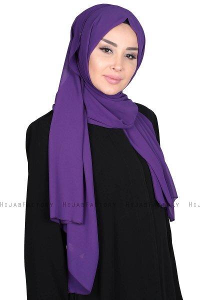 Joline - Purple Premium Chiffon Hijab