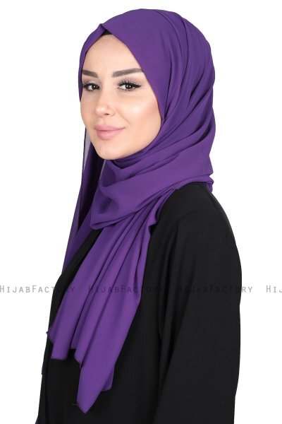 Joline - Purple Premium Chiffon Hijab