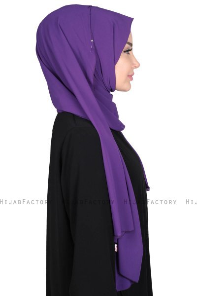 Joline - Purple Premium Chiffon Hijab