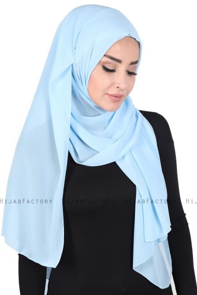 Joline - Light Blue Premium Chiffon Hijab