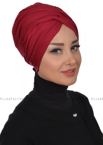 Fiona - Bordeaux Cotton Turban - Ayse Turban