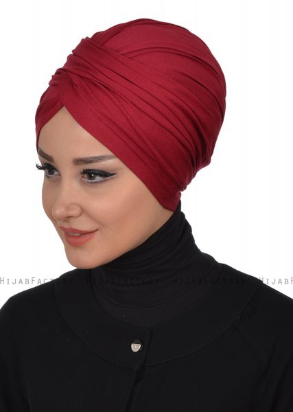 Fiona - Bordeaux Cotton Turban - Ayse Turban
