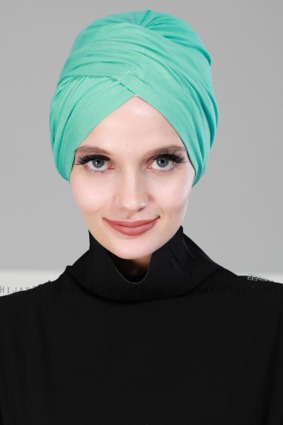 Fiona - Turquoise Cotton Turban - Ayse Turban