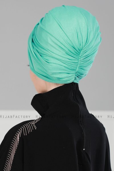 Fiona - Turquoise Cotton Turban - Ayse Turban
