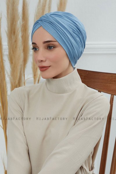 Fiona - Sky Blue Cotton Turban