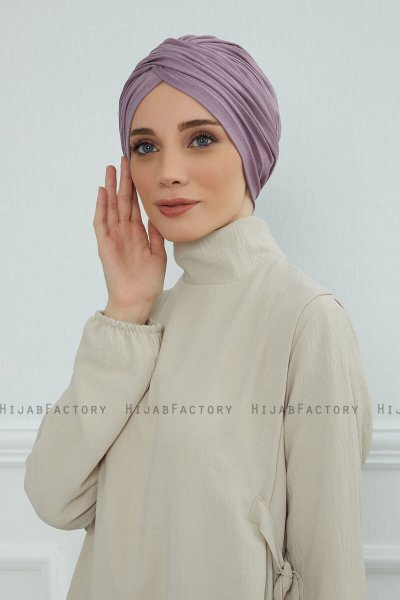 Fiona - Lilac Cotton Turban
