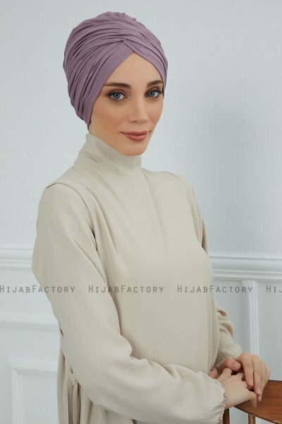Fiona - Lilac Cotton Turban