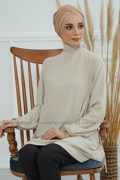 Fiona - Sand Cotton Turban