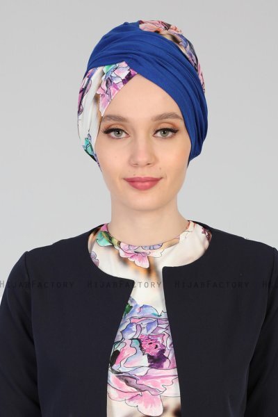Fiona - Blue Nature Cotton Turban